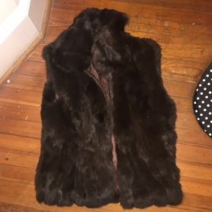 Authentic Saks rabbit fur vest